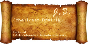 Johanidesz Dominik névjegykártya