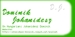 dominik johanidesz business card